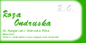 roza ondruska business card